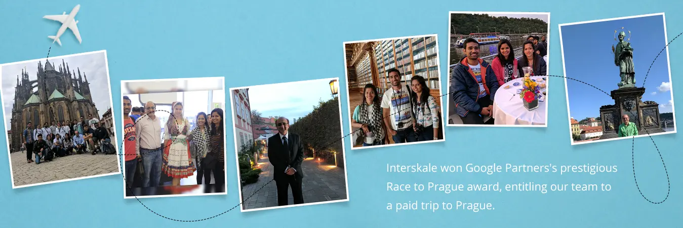 Interskale topped in Google Partners' contest, entitling its team to an all expenses visit to Prague