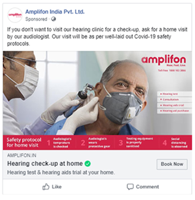 Facebook Ads for a hearing care brand 